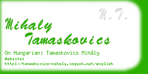 mihaly tamaskovics business card